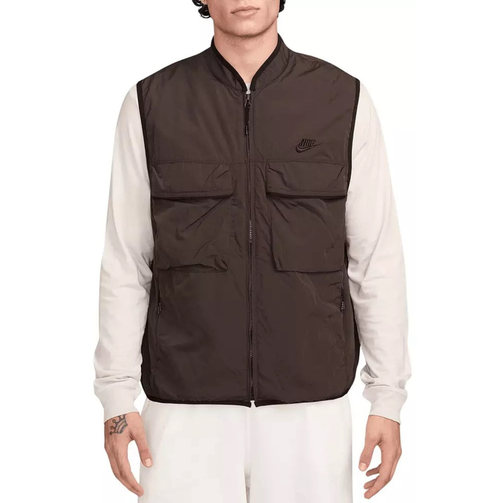 Men's Nike Brown Black Full Zip Vest Size S